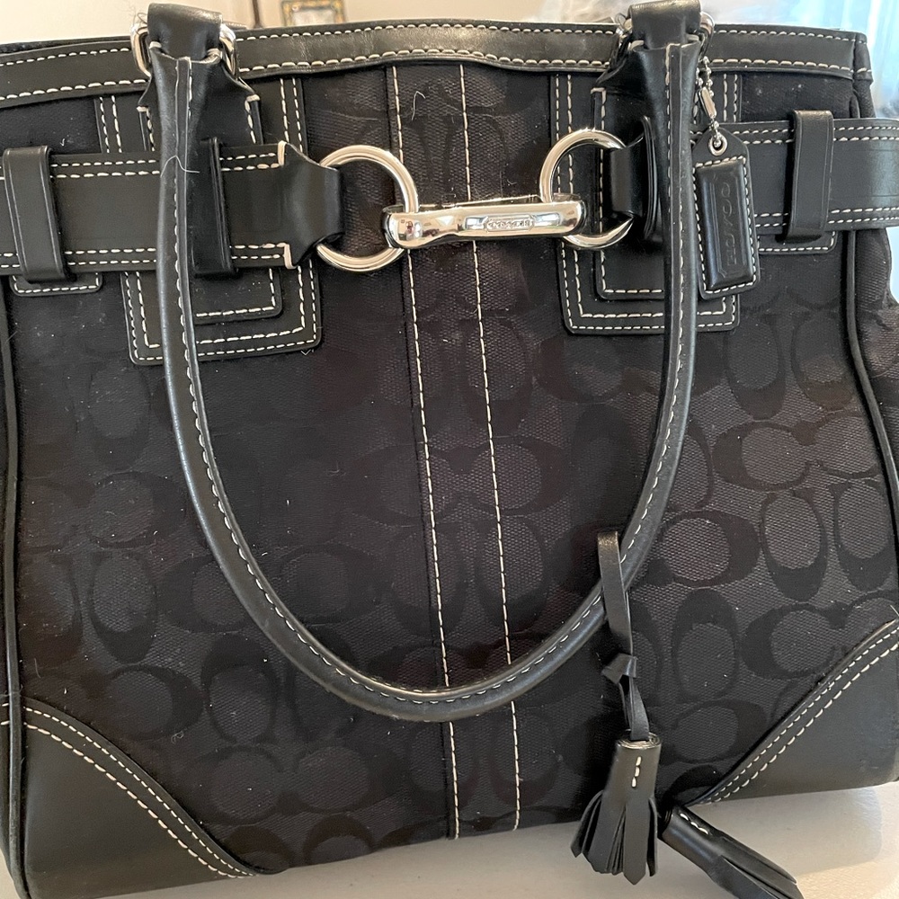 COACH Vintage Hampton Signature Satchel